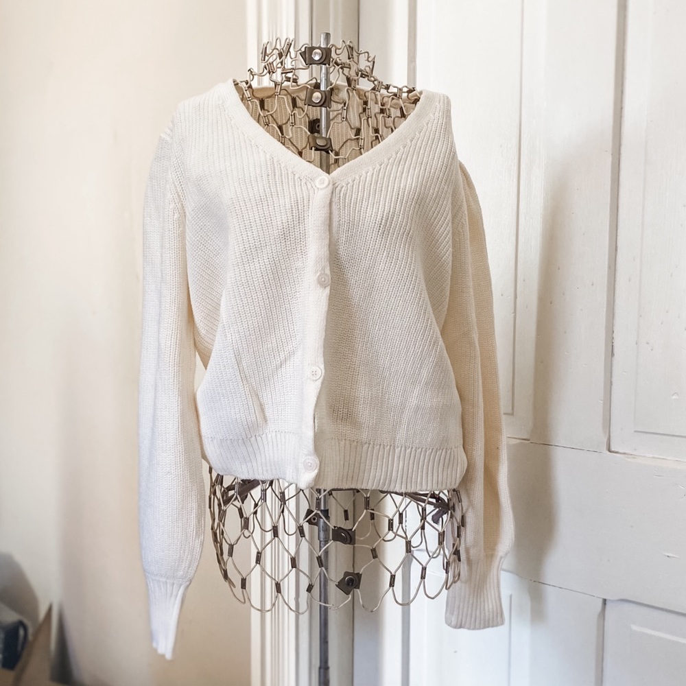 Cropped Button Front Cardigan-NWT